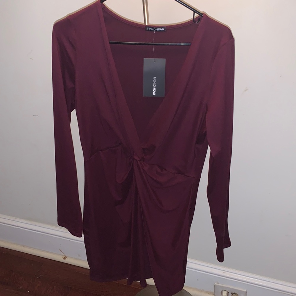 Burgundy dress